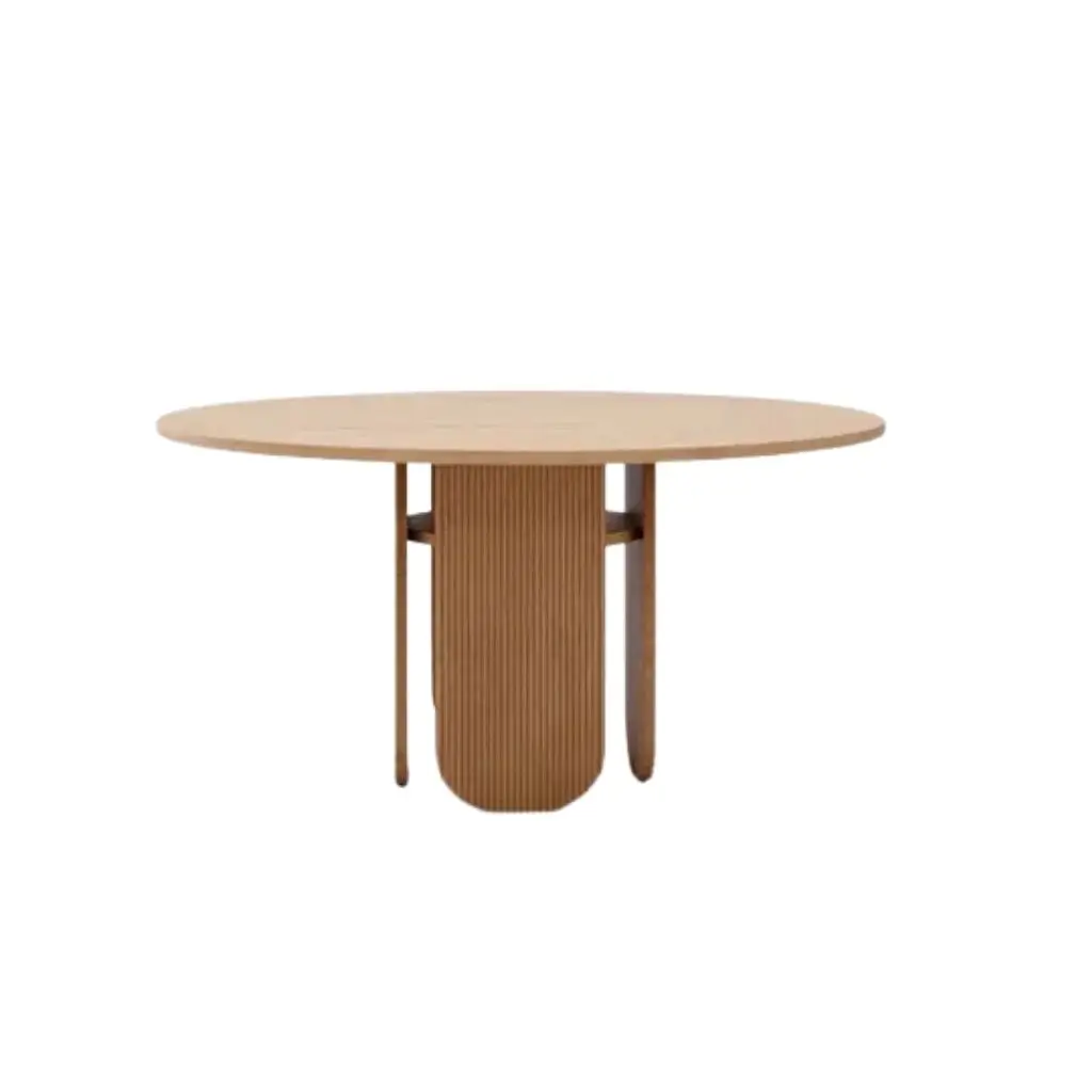 Massimo Round Dining Table With Ribbed Base image
