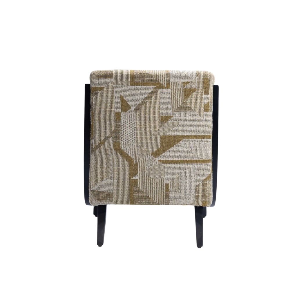 S Upholstered Armchair With Curved Beech Wood Frame 3