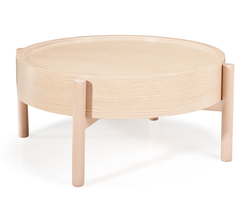Otto Coffee Table - Round Shape With Solid Wooden Structure 2