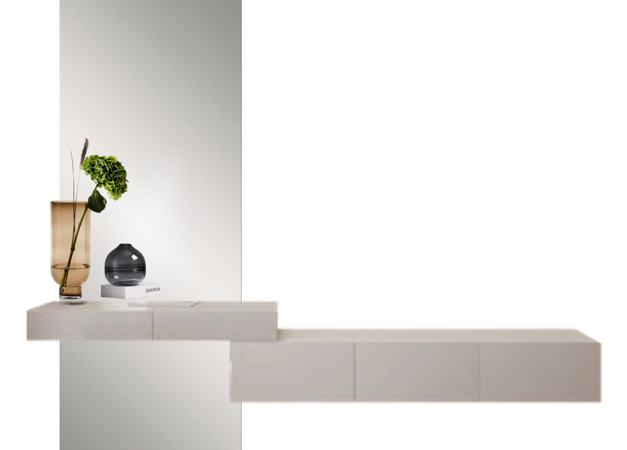Nella Custom Floating Dresser  With Mirror Lacquered 0