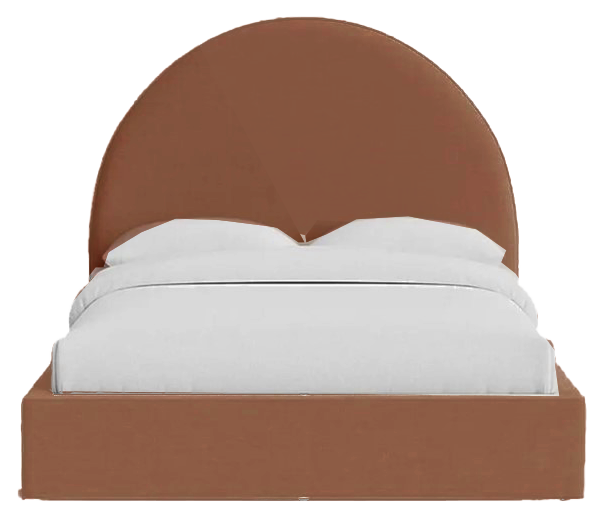 Echo Bed With Plain Arched Upholstered Headboard 0