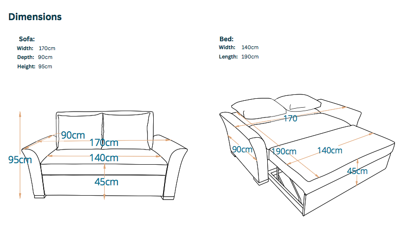 Toronto Pull Out Bed For 2 - Fully Upholstered 6