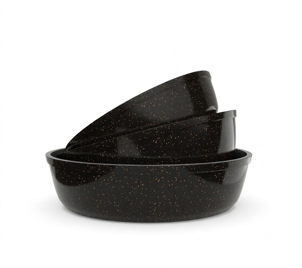 3-Pieces Terynova Granite Tray Set