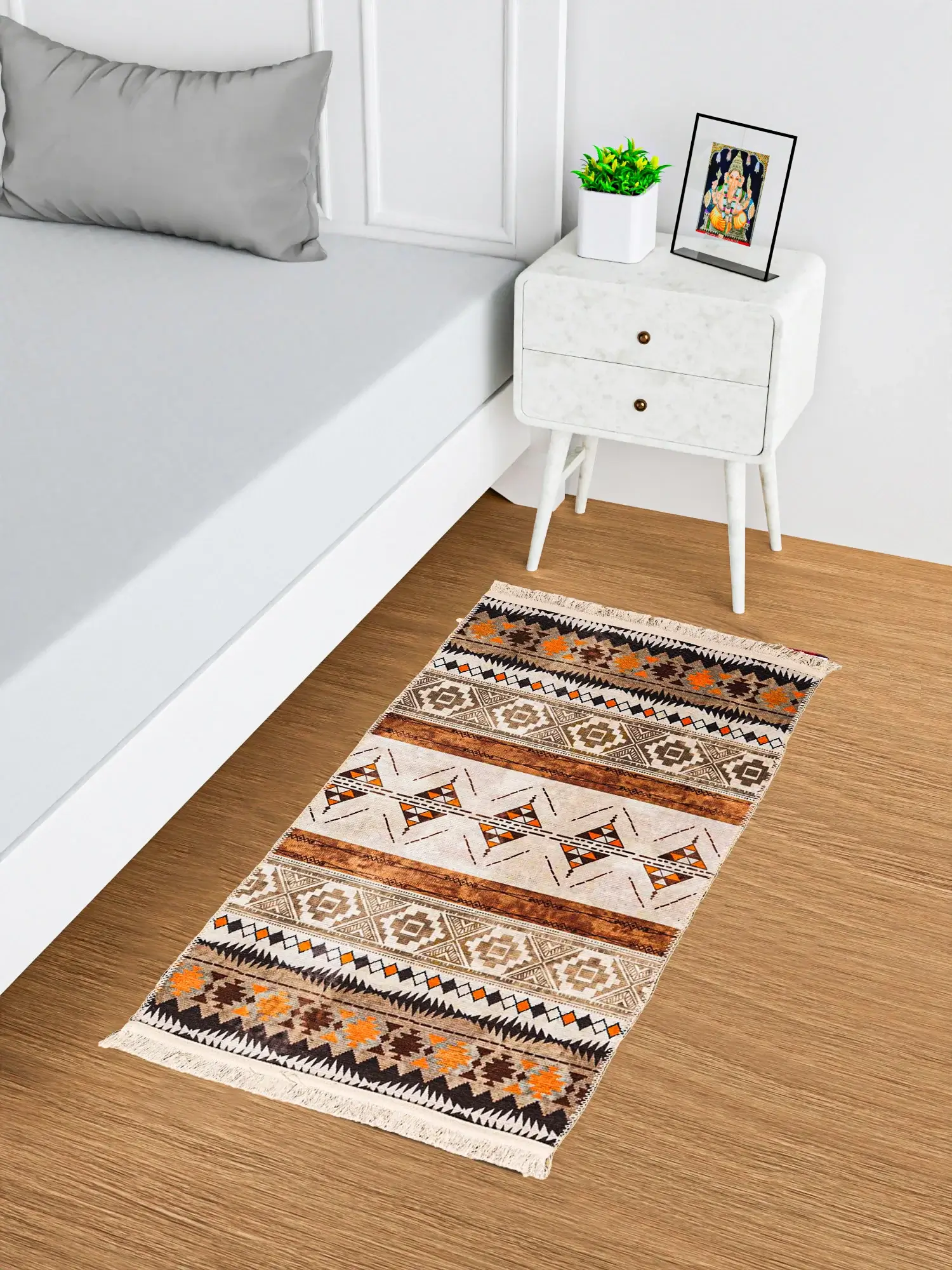 Badawi Digital Woven Rug in Neutral Colors 3