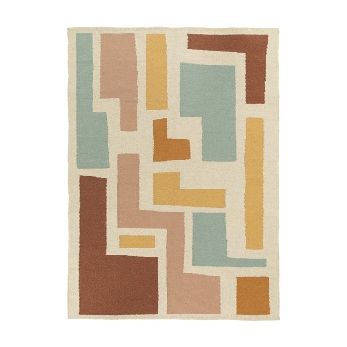 Tetris Handwoven Geometric Wool Rug 0