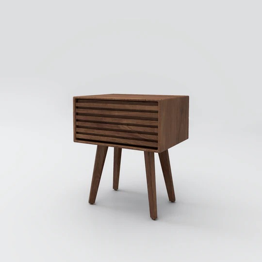 Boxy Night Stand - Single Drawer - Sturdy Wood 0