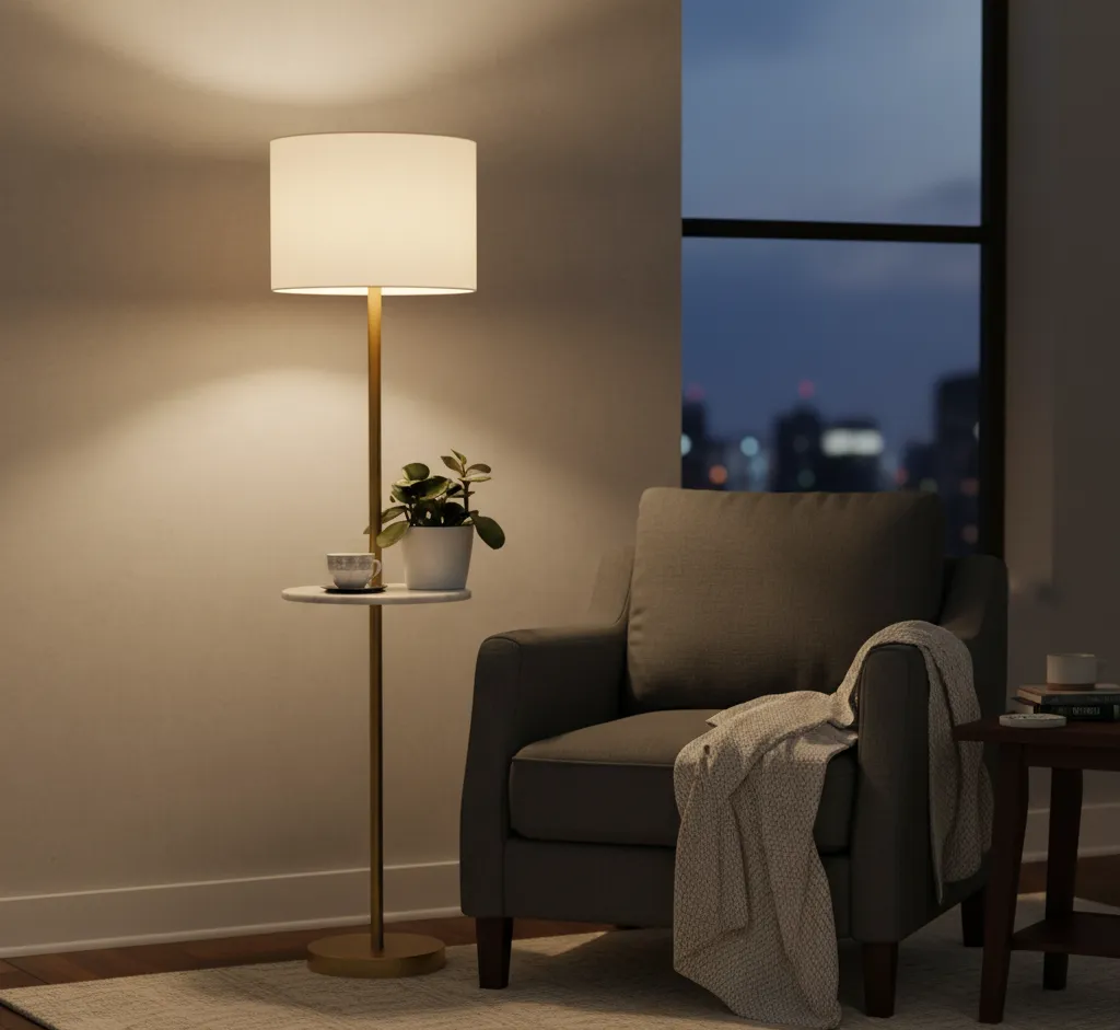 Floor Lamp - White & Gold YL186-3A 1