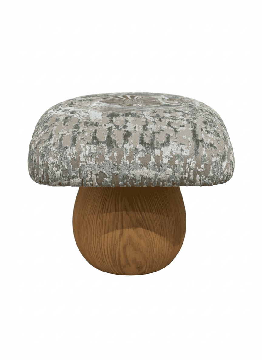 Threaded Bloom Mushroom Pouf