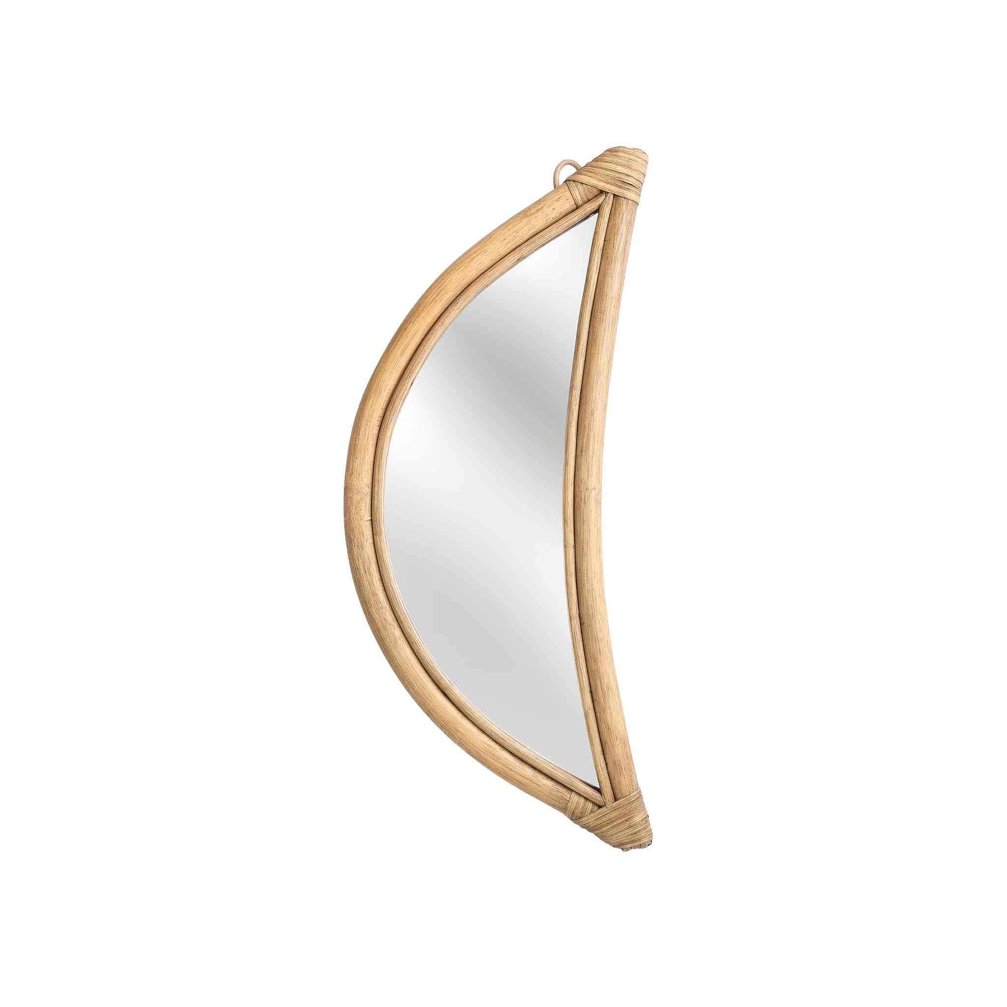 Luna Bamboo Half-Moon Wall Mirror 0