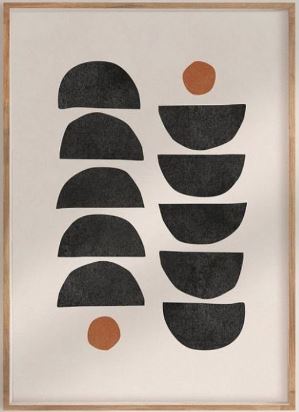 Black and Orange Boho Print 0