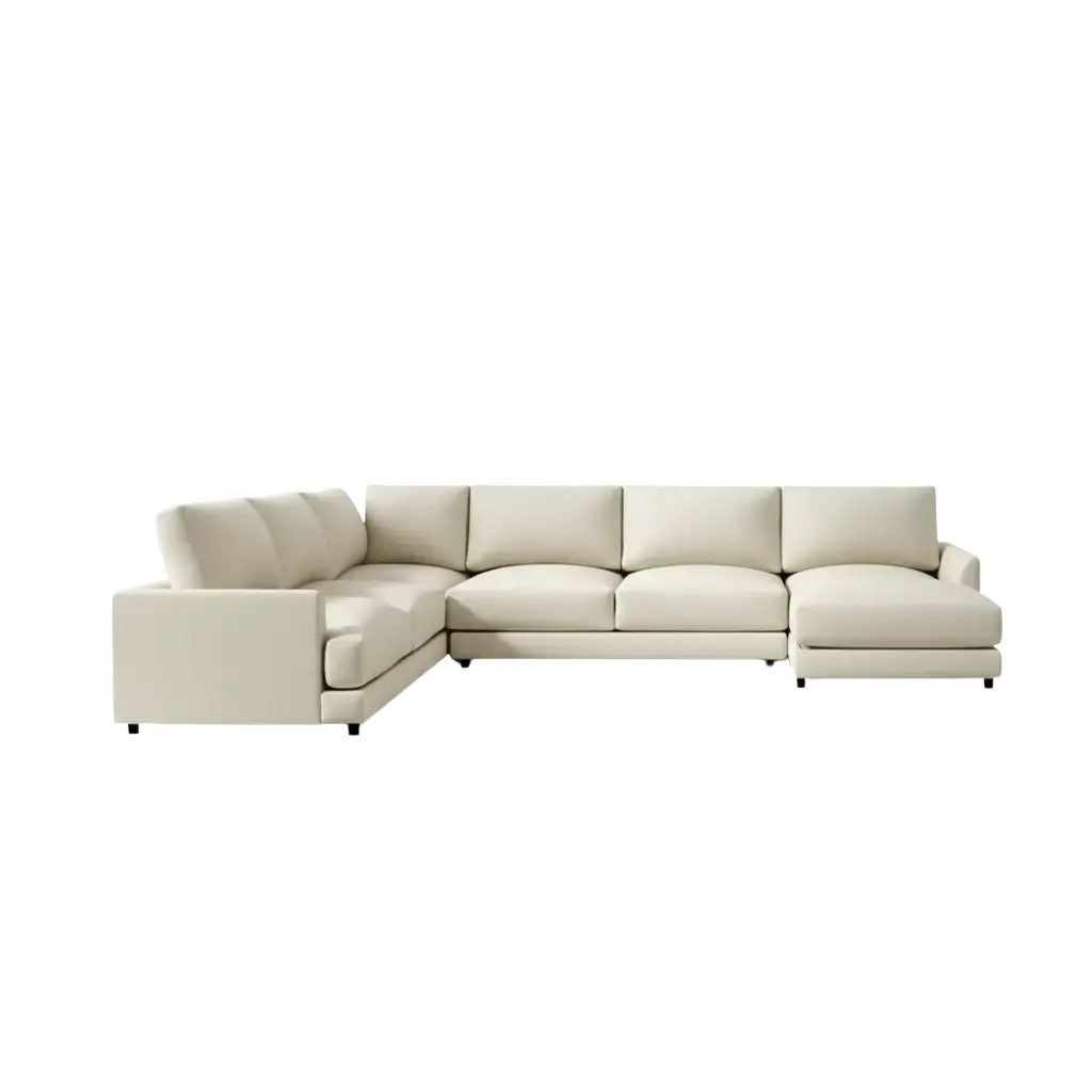Gavril Natural Wood U - Shape Sofa - Hippo 228 0