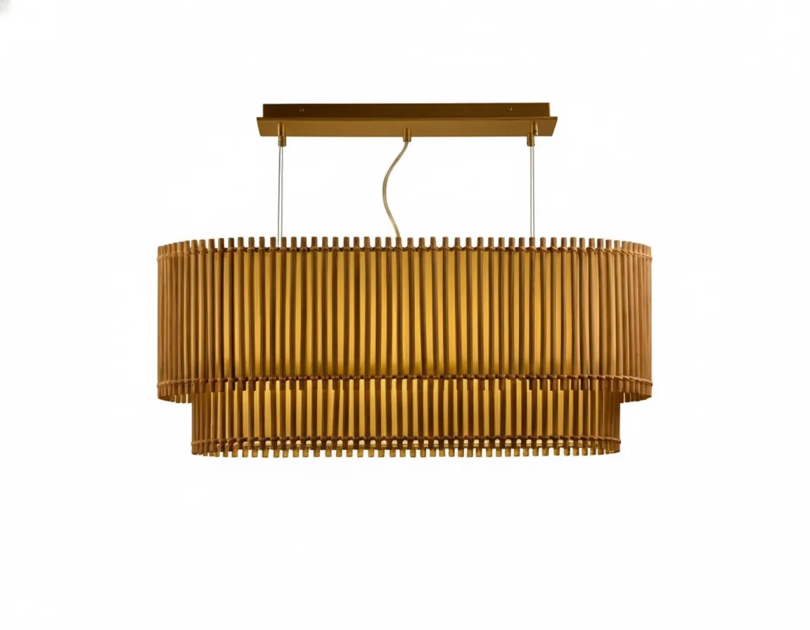 Piano Double Bamboo Ceiling Lighting 0