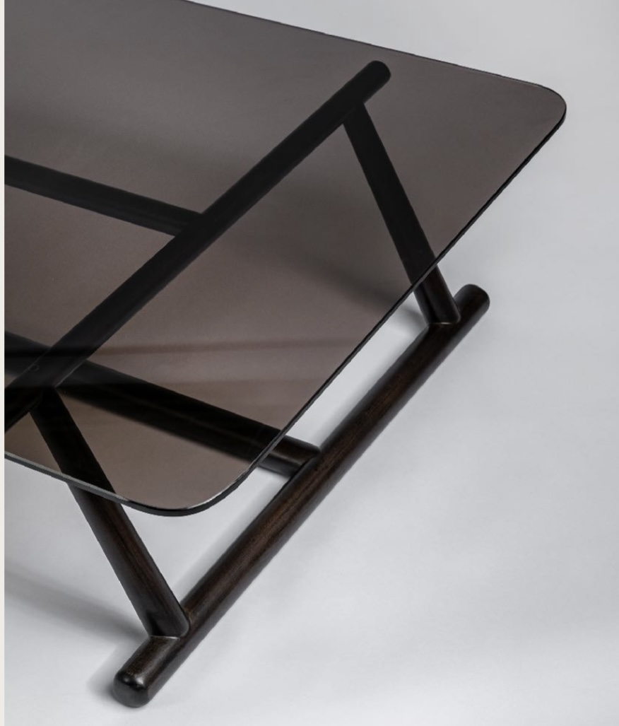 Bahamas Wooden Coffee Table With Glass Top 2
