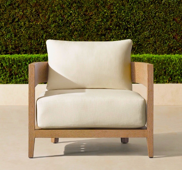 Curve chair With Swedish Wood And Waterproof Upholstery 2