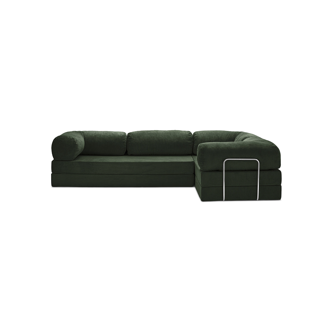 Teddy Sofa Closed End L-Shape - Emerald 0