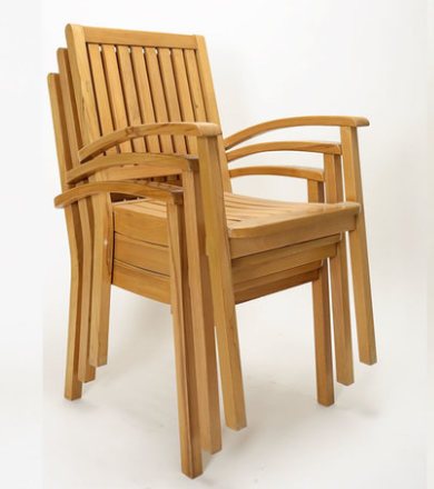 Stackable Chair With Base and Back Cushion image