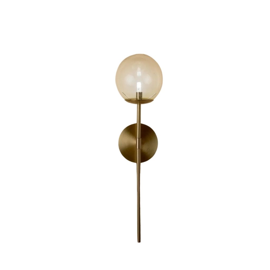 Lina Steel Wall Applique Gold with Clear Glass Globe - YL246-3A