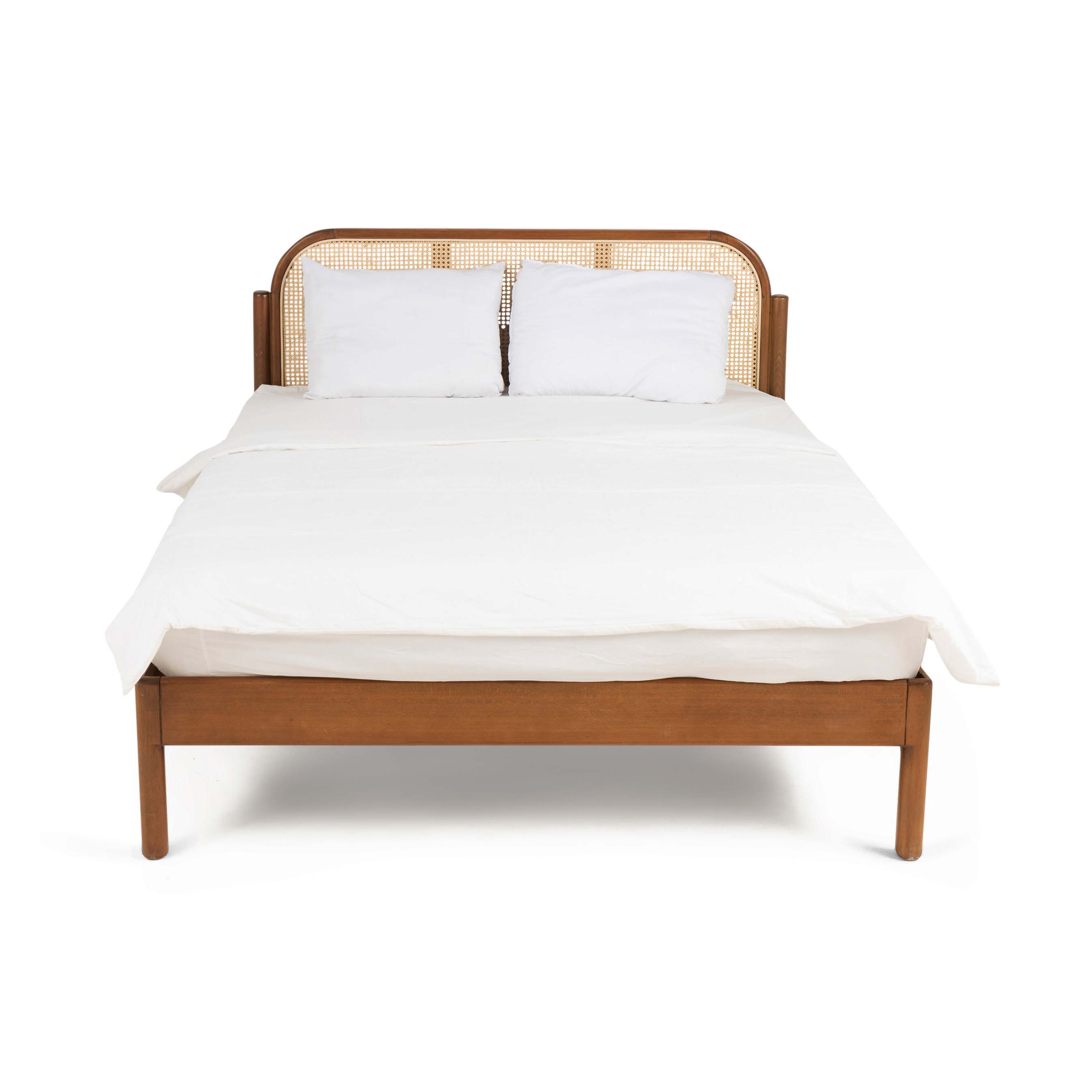 Maui Bed With Cane and Beech Wood 0