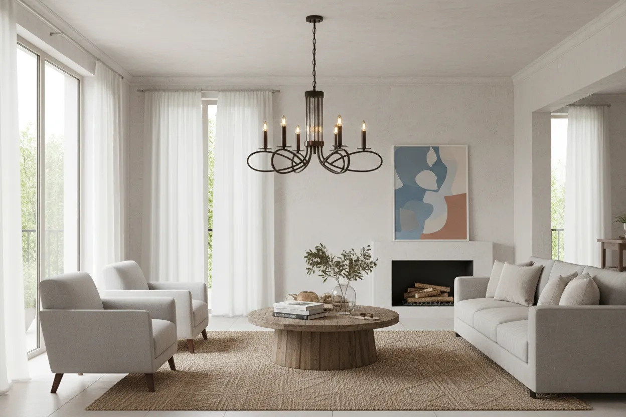 Italian Brass Chandelier 1