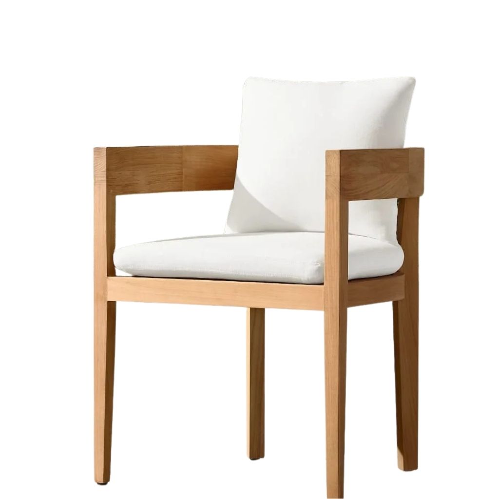 Curve Dining Chair - Swedish Wood - Waterproof Fabric 0
