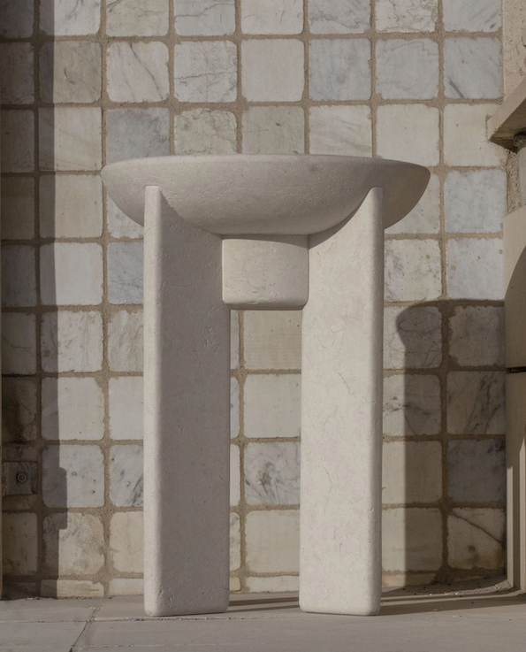 Sabbiato Stone Side Table - Outdoors & Indoors - Round Top 2