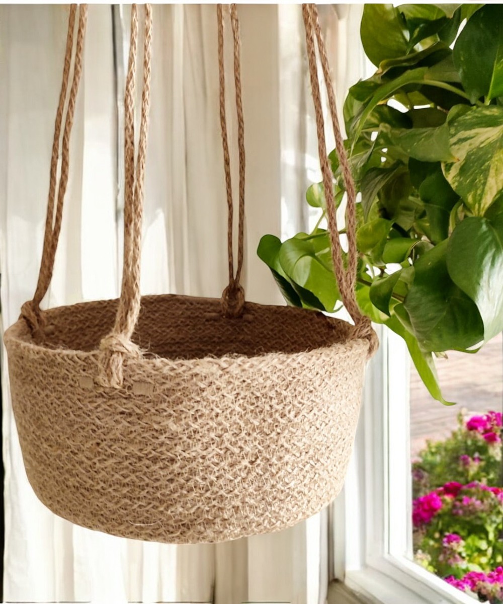 Jute Hanging Plant Pot Basket 1