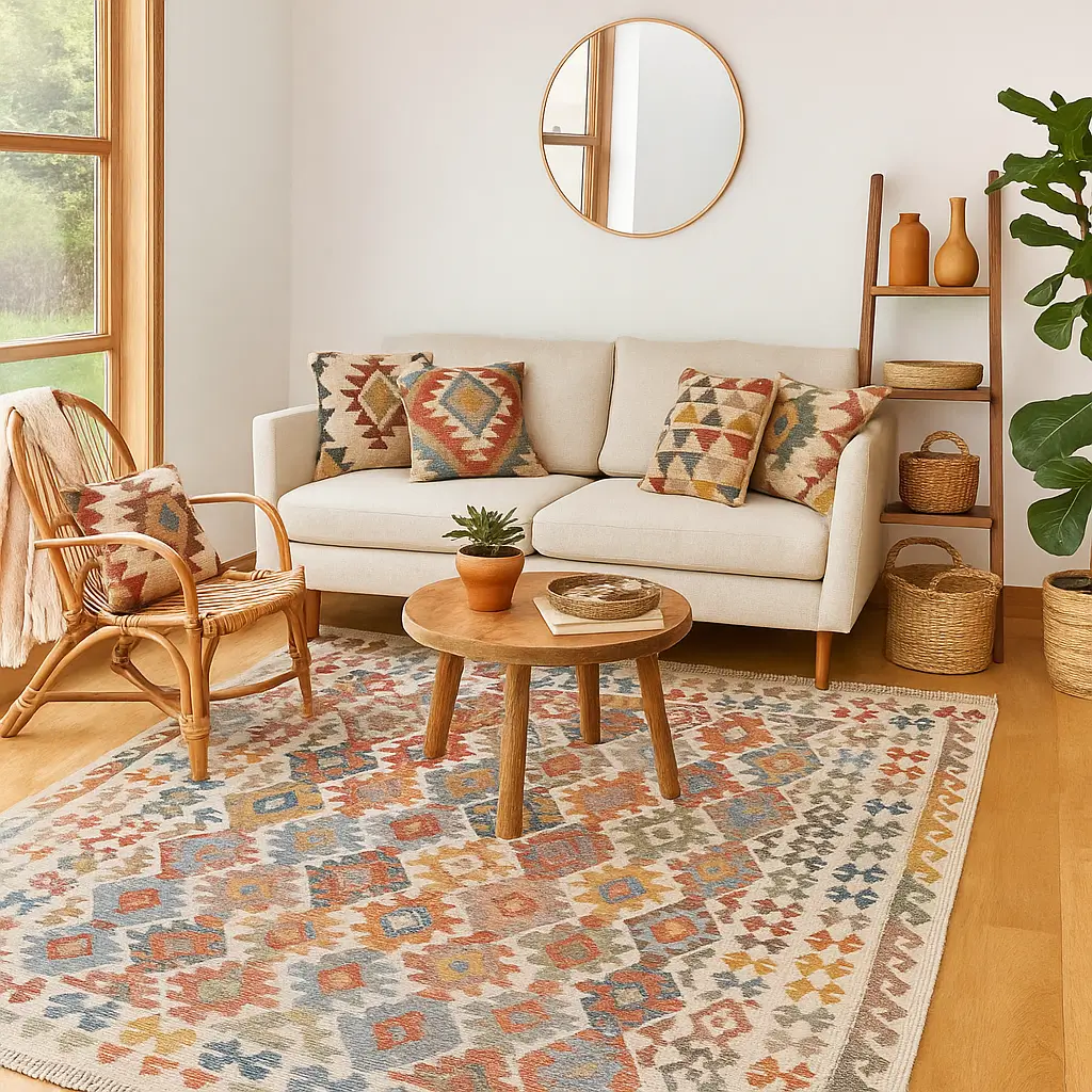 Badawi Digital Woven Rug – Folk Spirit and Soft Comfort 3