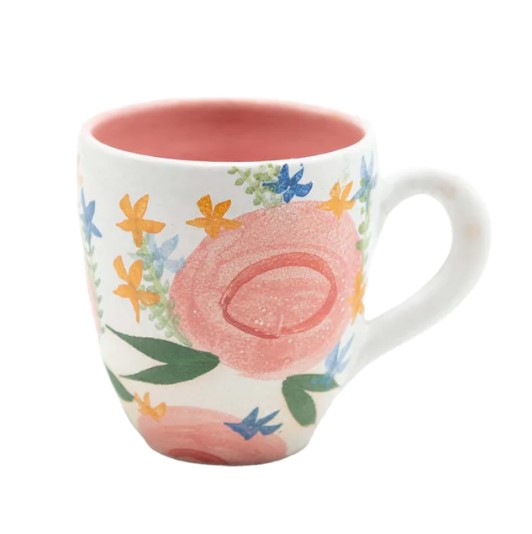 Pink Peonies Ceramic Mug 0