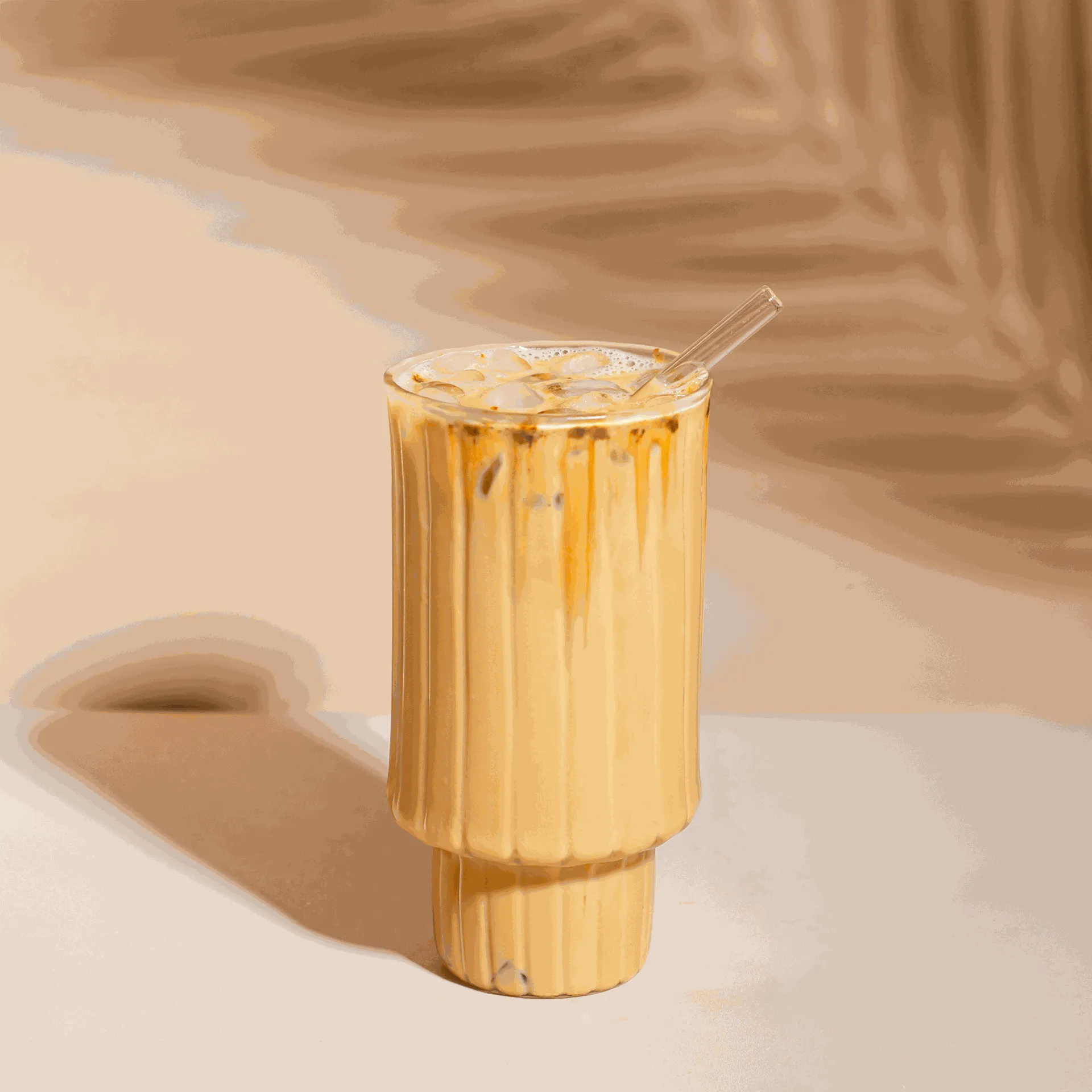 Ribbed Glass Cup 1