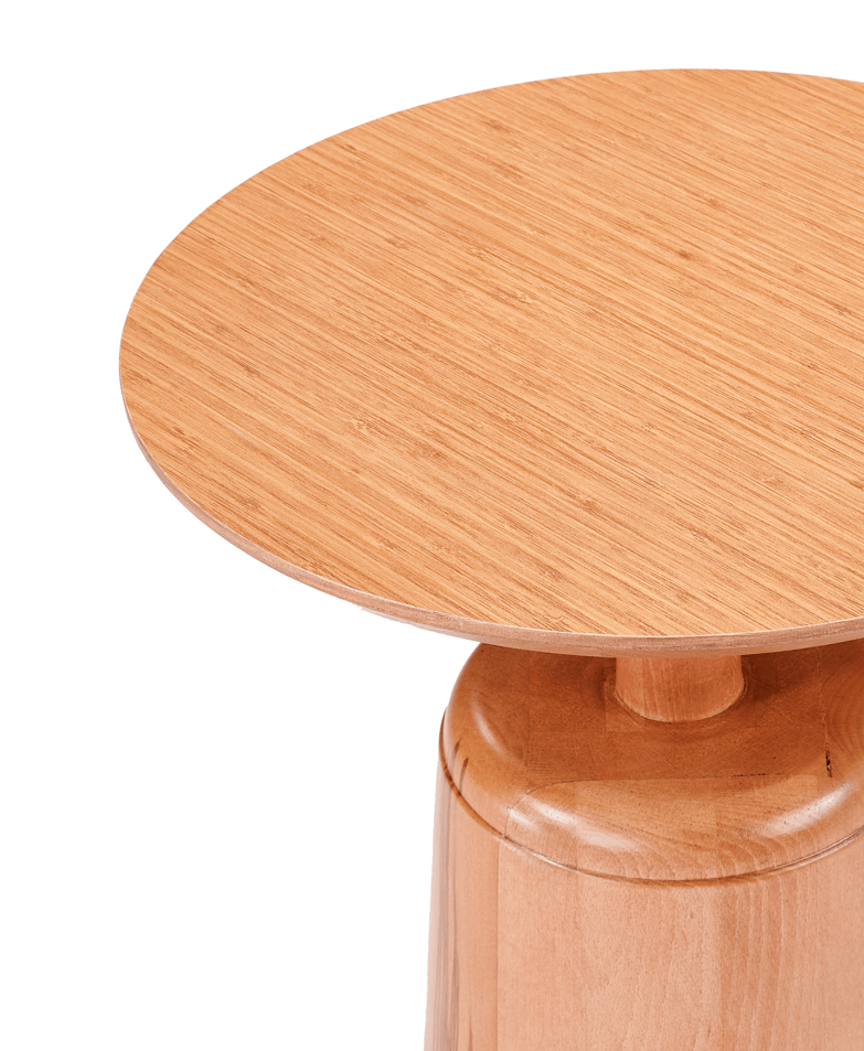 Miro Side Table - Beech Wood - Round Top 2