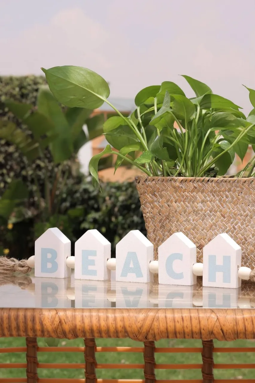 Beach House Block Garland – Decorative Wooden Letters with Coastal Flair 1