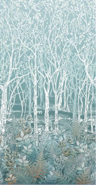 Osborne & Little Wallpaper-Mansfield Park Collection-Sylvania-Blue(W7457-01) 0
