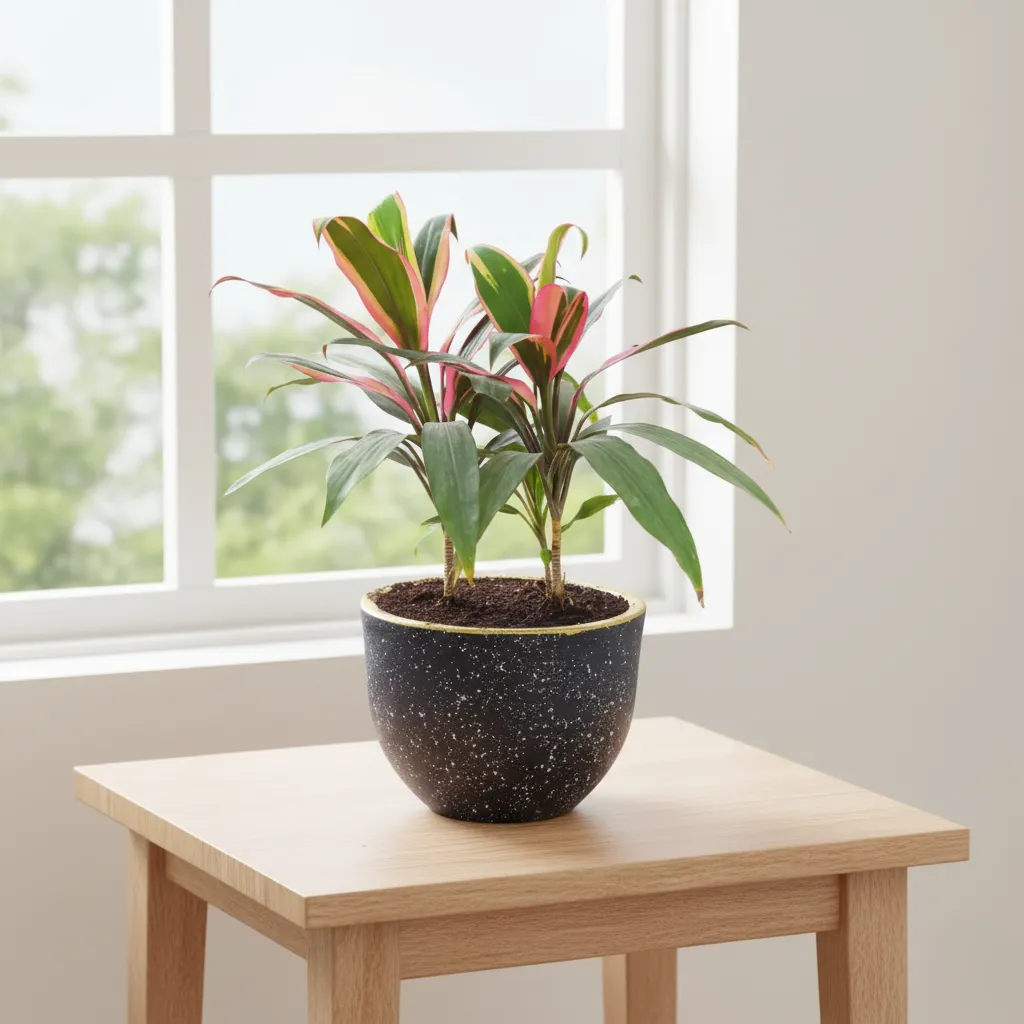 Cordyline With A Terrazzo Black Pot 1