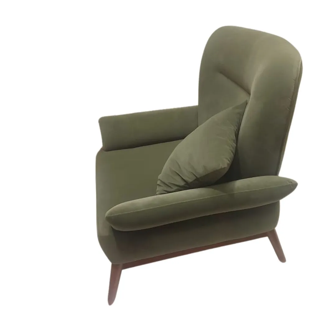 Accent Armchair – Solid Beechwood Frame With Soft Upholstery 2