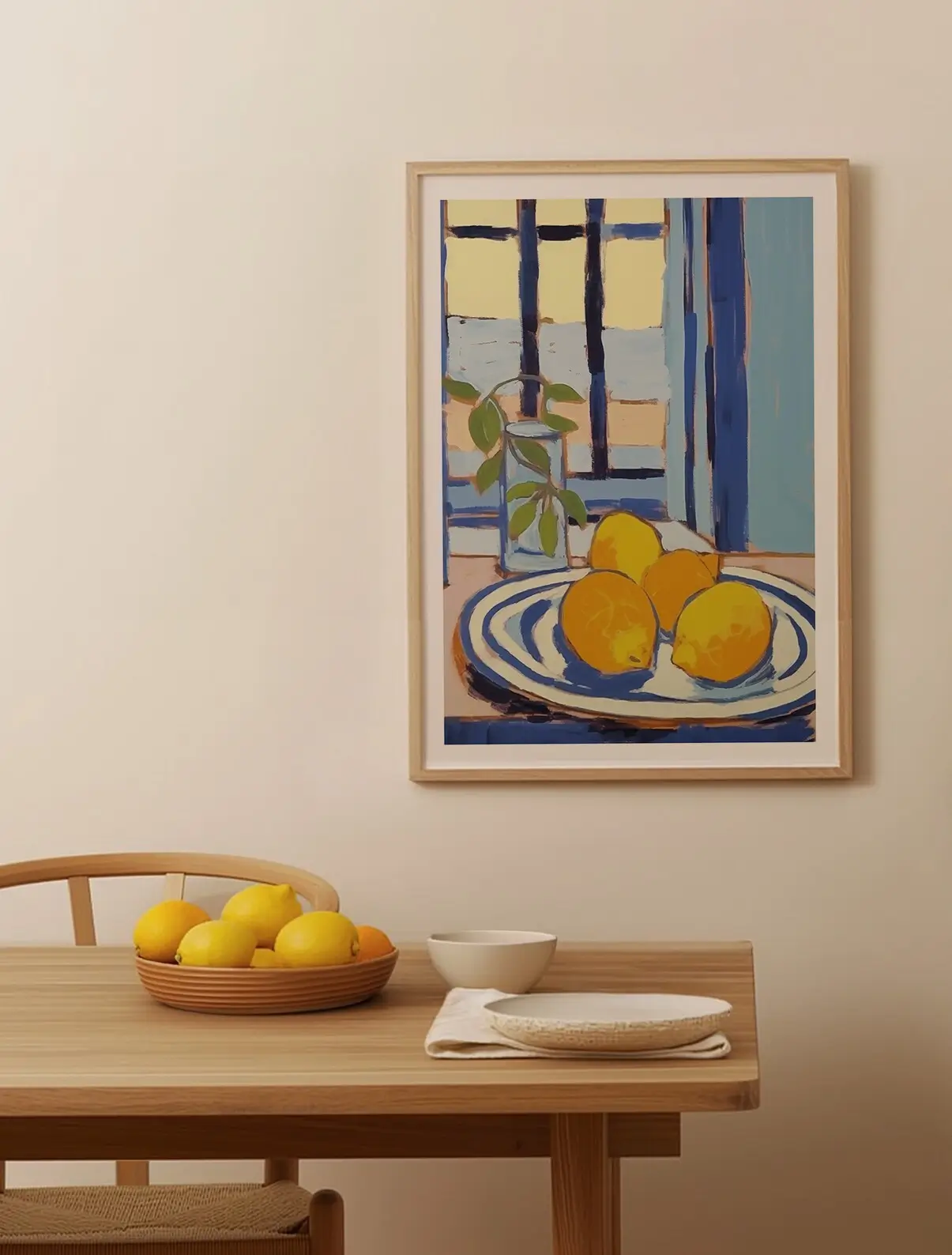 Still Life Painterly Lemons Wall Art – Bright Kitchen and Dining Room Decor 1