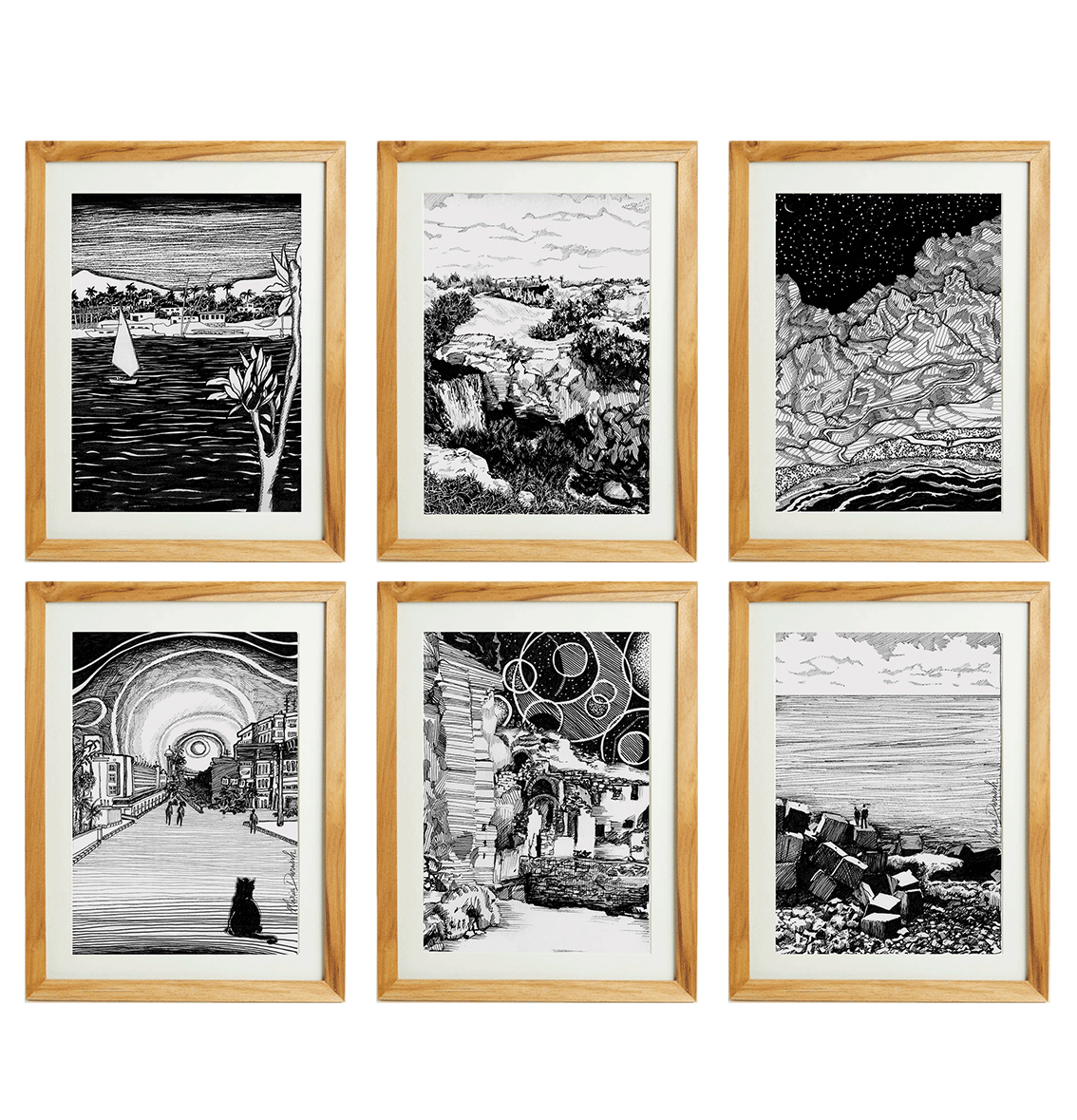 Egypt in Monochrome (Set of 6) 0