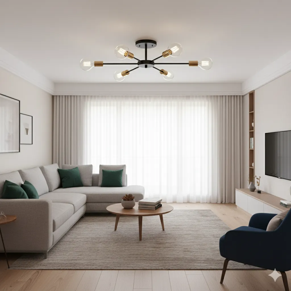 Rosa Ceiling Lamp - Black & Gold - YL245 1