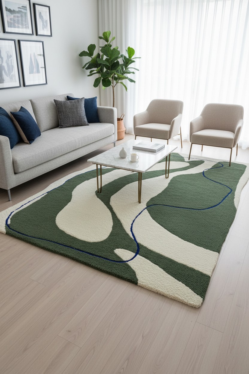 Flowing Path - Hand Tufted Rug 2