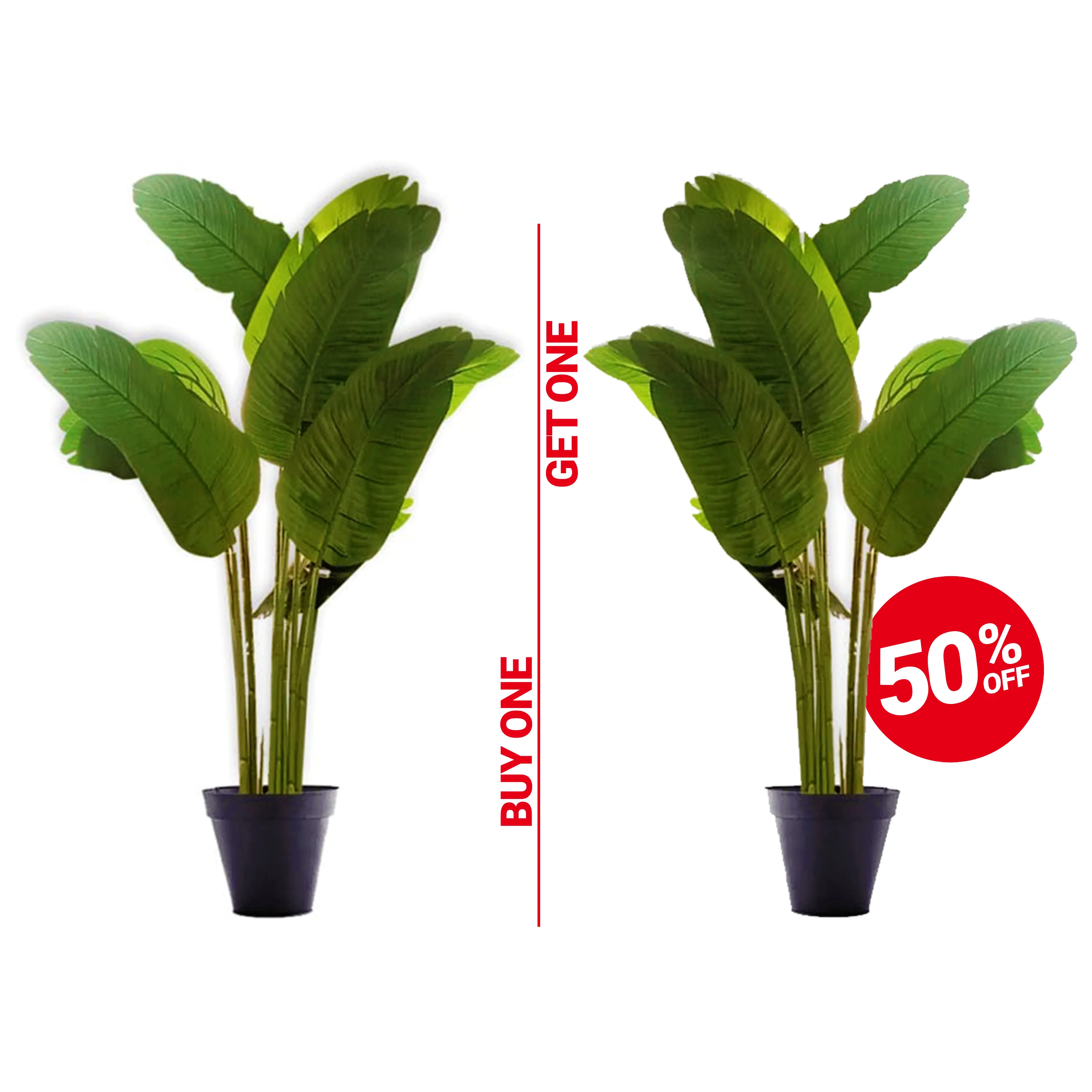 Artificial Banana Leaves Tree Set 0