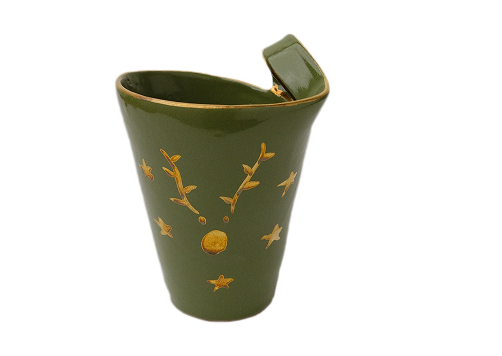 Gi Designs Clip Mug Green * Gold 260ml 0