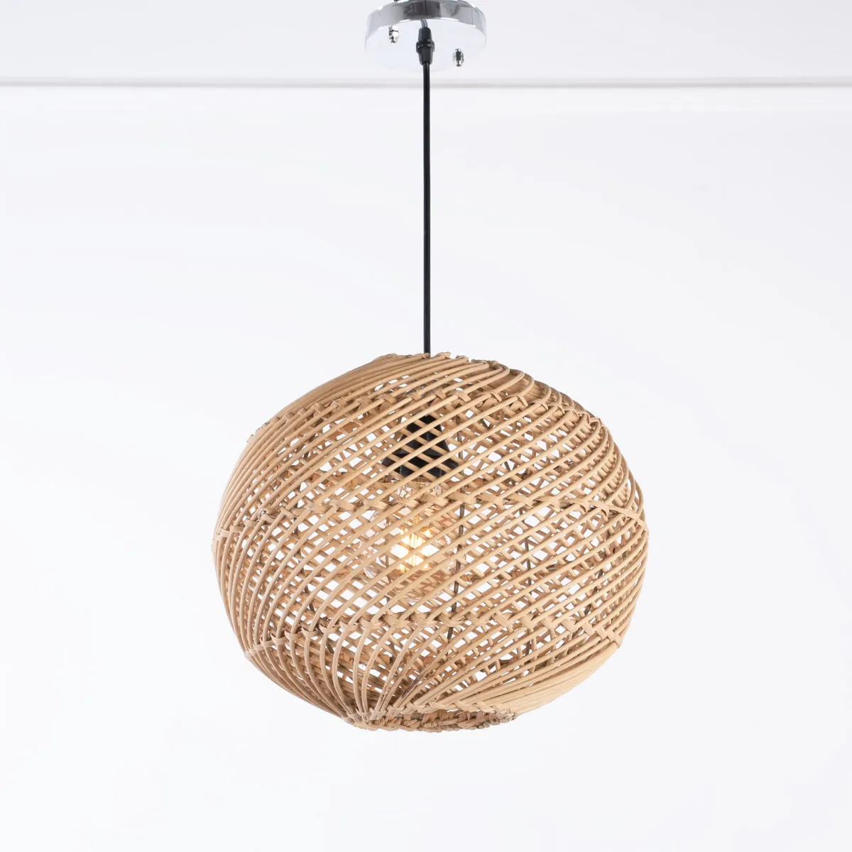 A beige bohemian ceiling light with one BL45 bulb 0