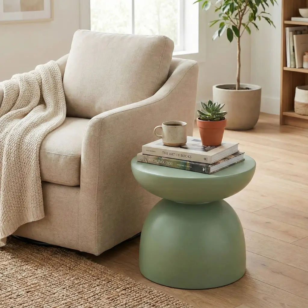 Orb Side Table - sage 1