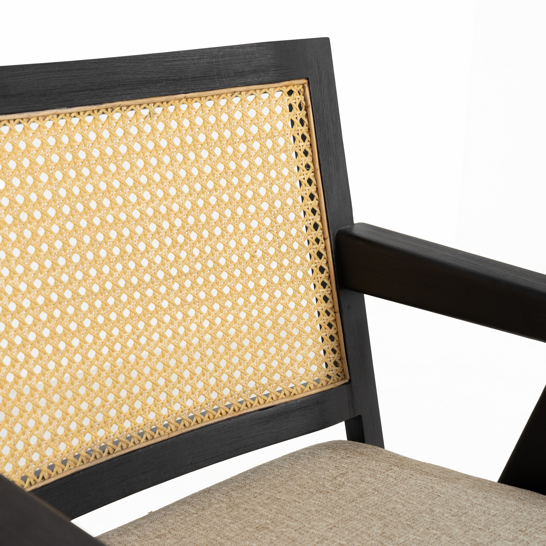 Kelly Cane Upholstered Armchair 1