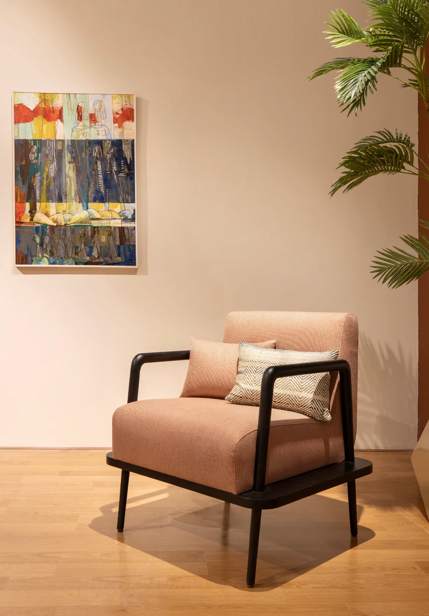 Companion Arm Chair With Wooden Frame & Upholstered Body 5