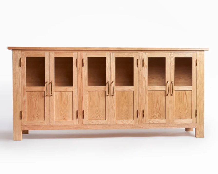 Glass Window Oak Buffet 0