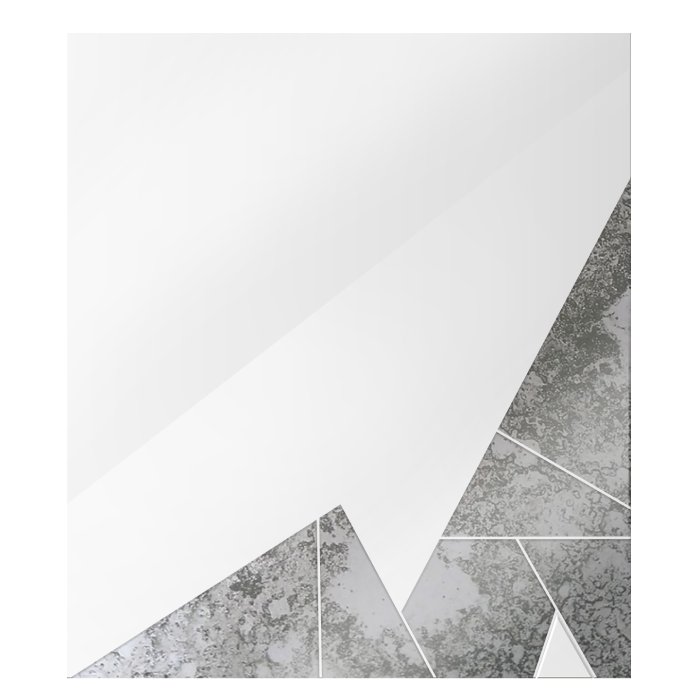 Mount Geometric Mirror – Unique Design With Distressed Glass Accents 0