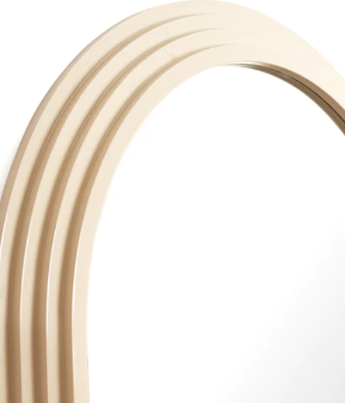 Danni Art Deco Arch Mirror With Neutral Frame Finish 4