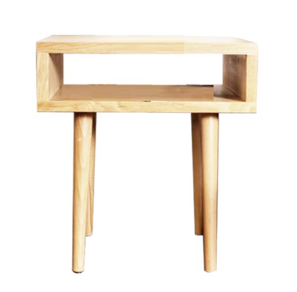 Open Shelf Night Table & Slanted Legs 0