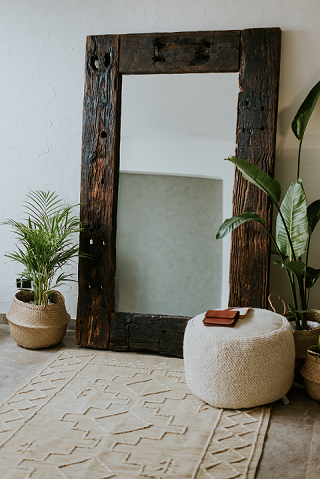 Skylar Handmade Mirror With Reclaimed Massive Wood Frame