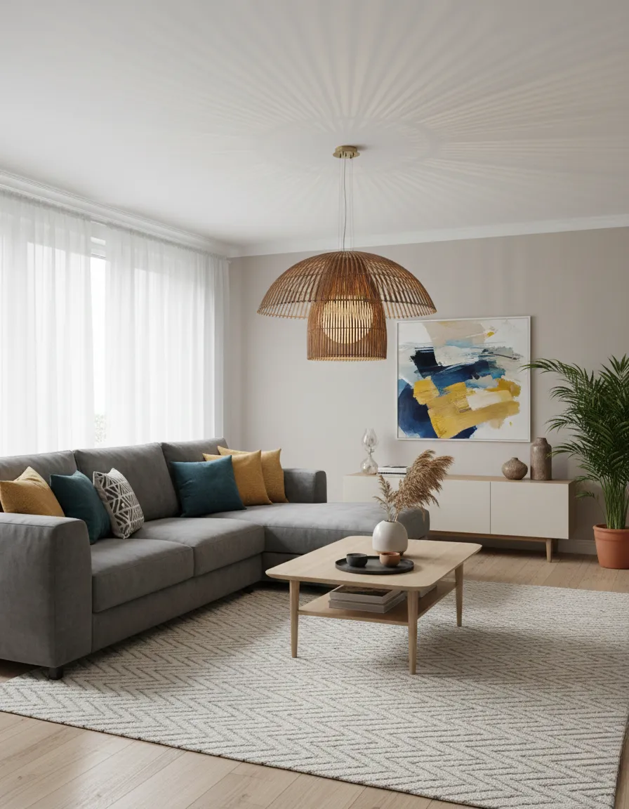 Bamboo Ceiling Lamp 1